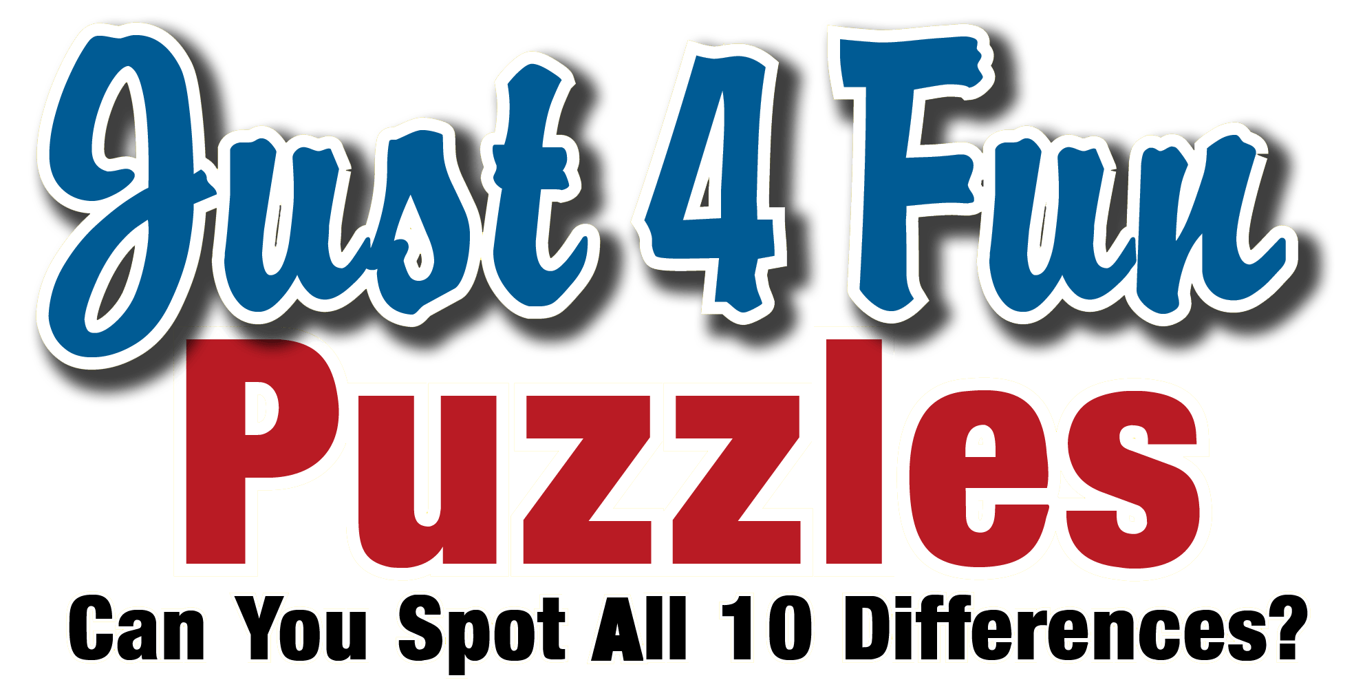 Just 4 Fun Puzzles - Find the 10 differences game