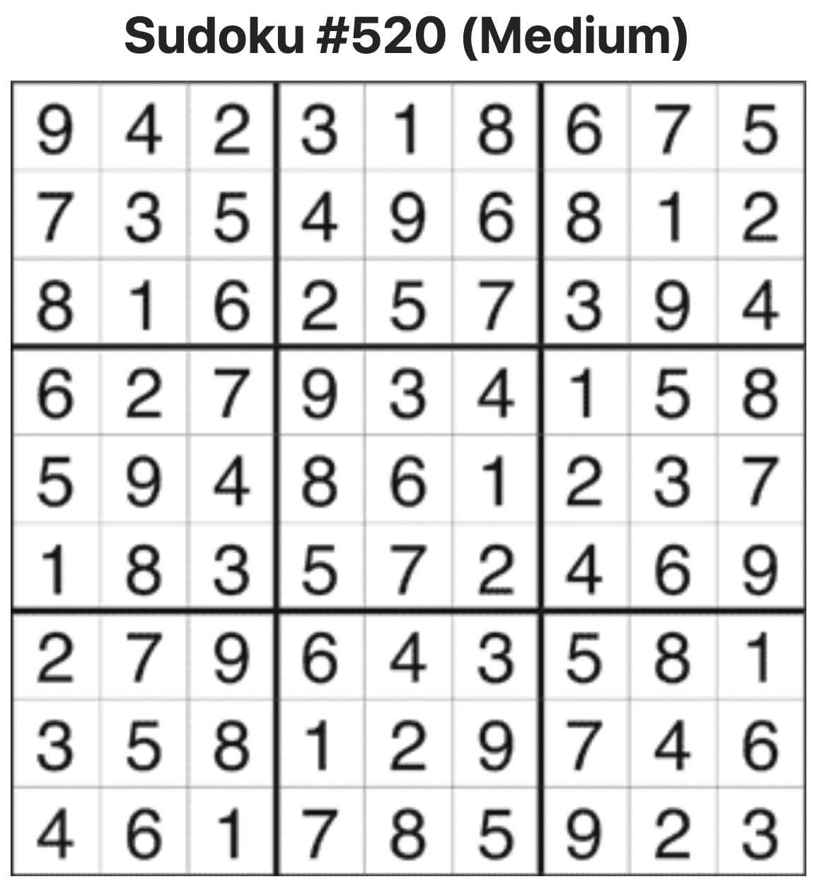 Sudoku Answers