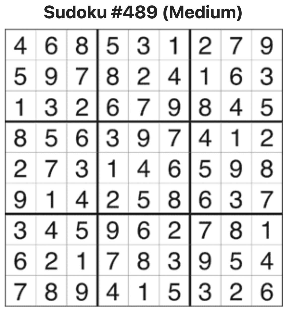 Sudoku Answers