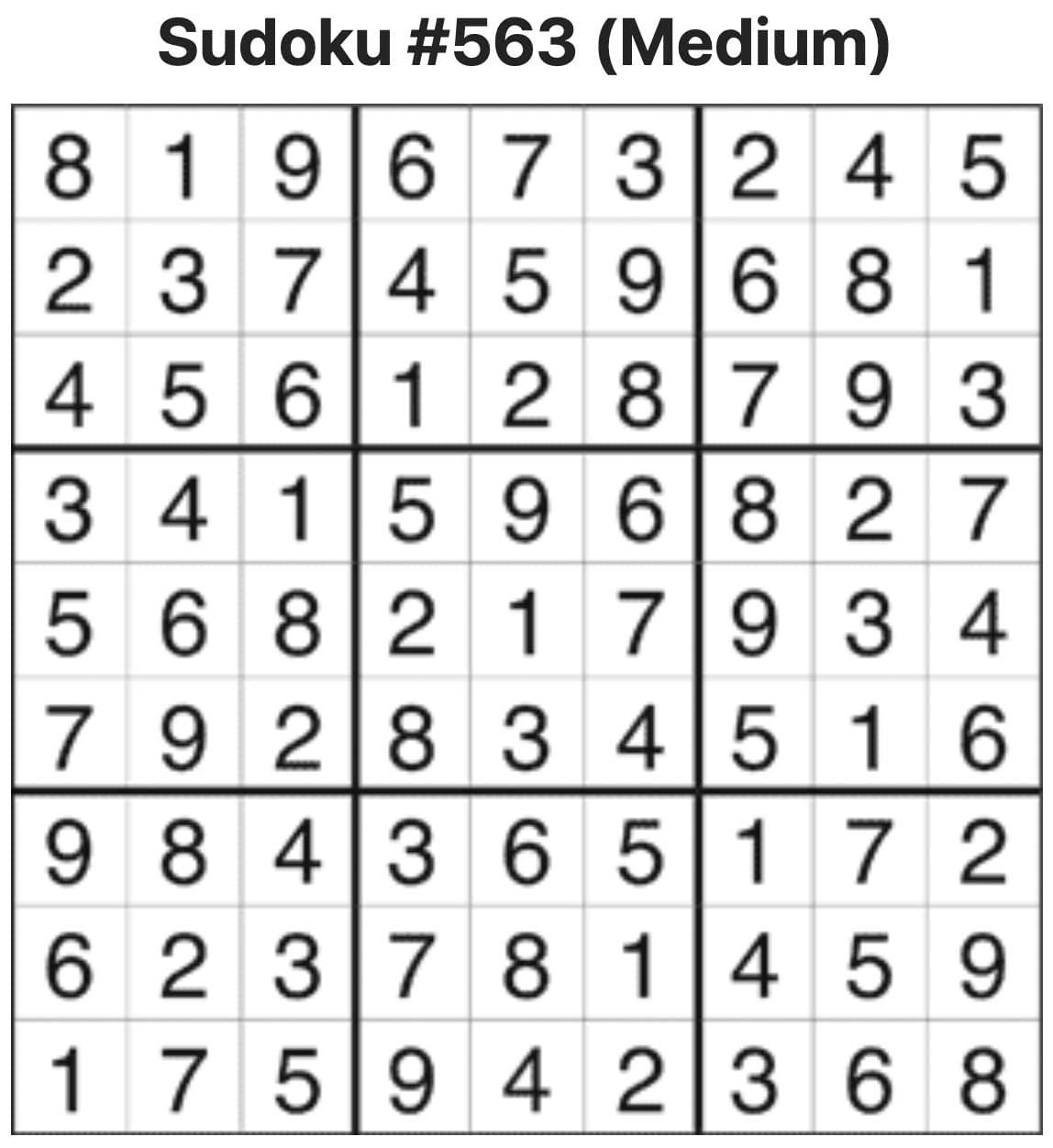 Sudoku Answers
