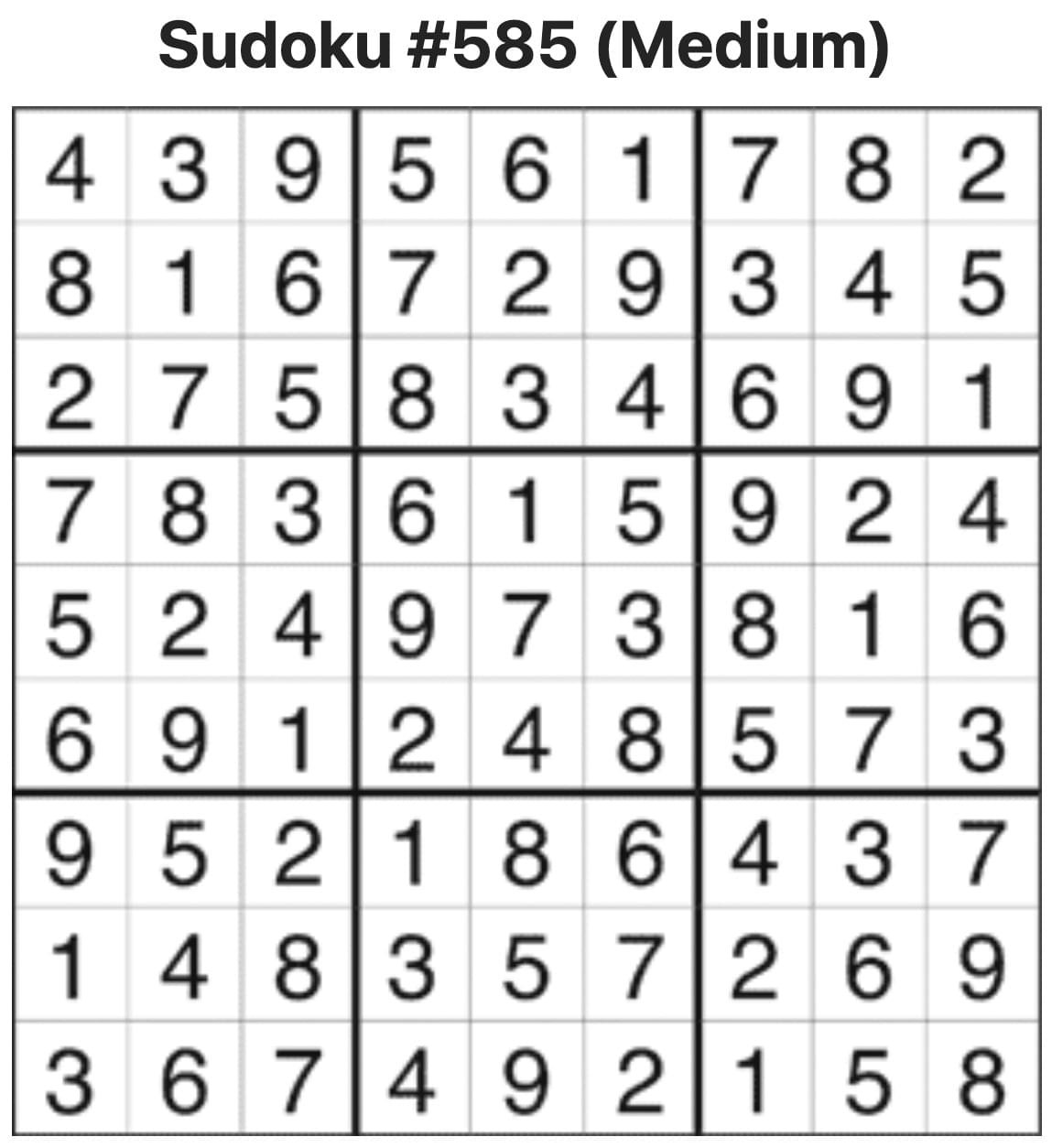 Sudoku Answers