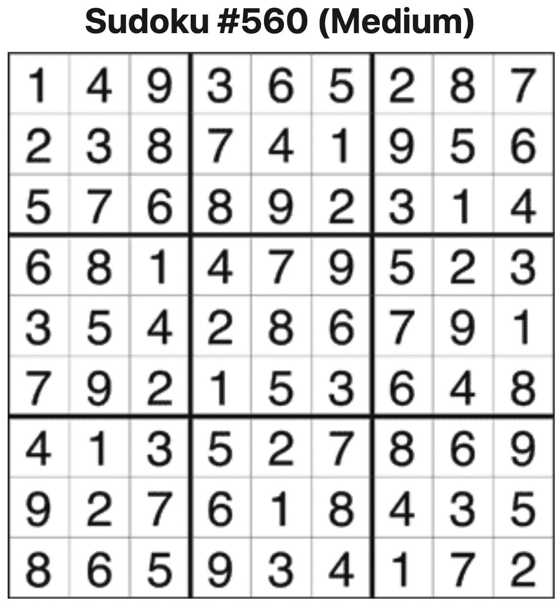 Sudoku Answers
