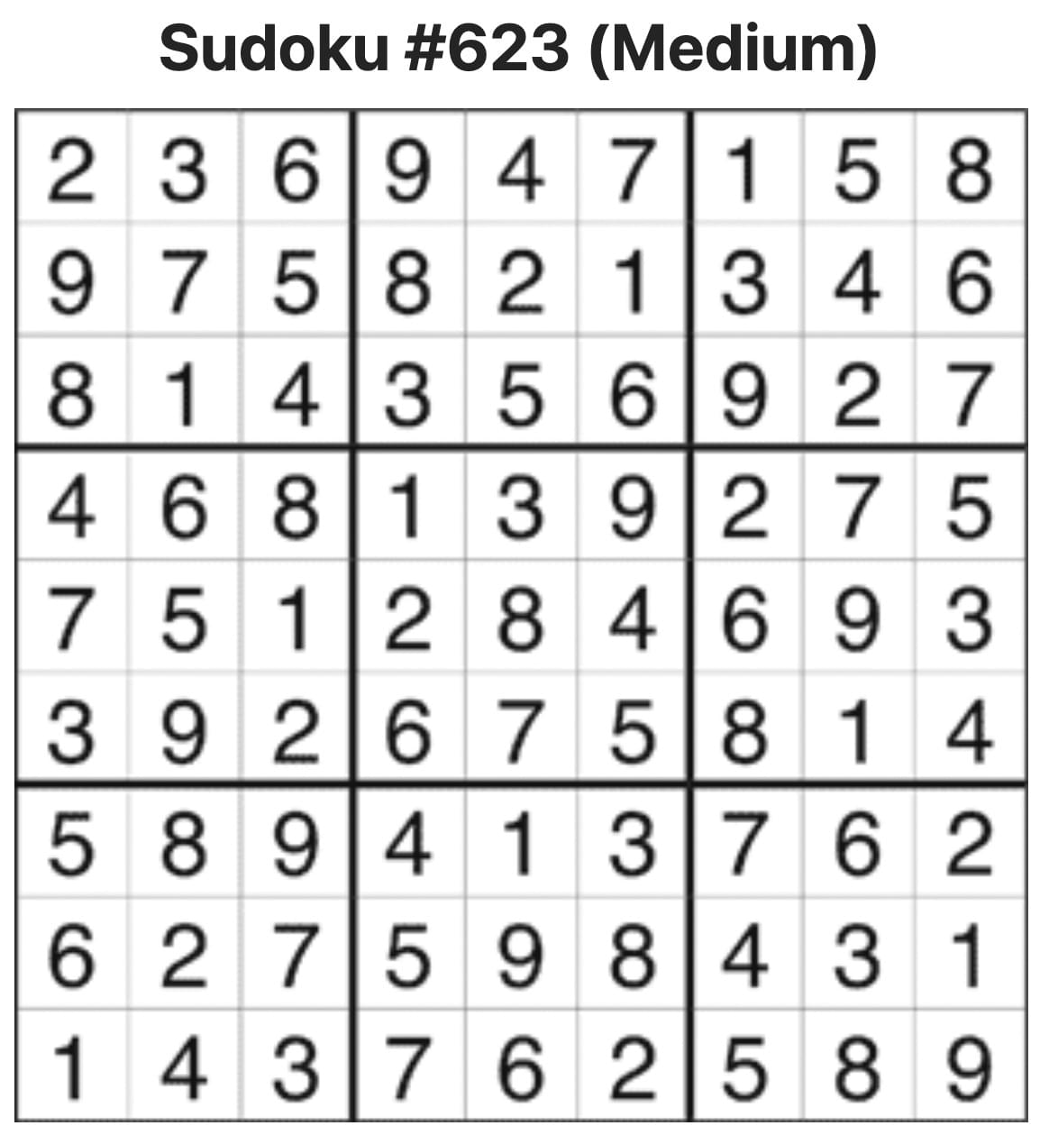 Sudoku Answers