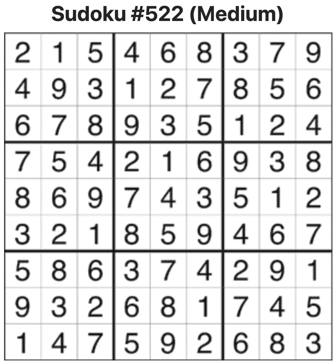 Sudoku Answers