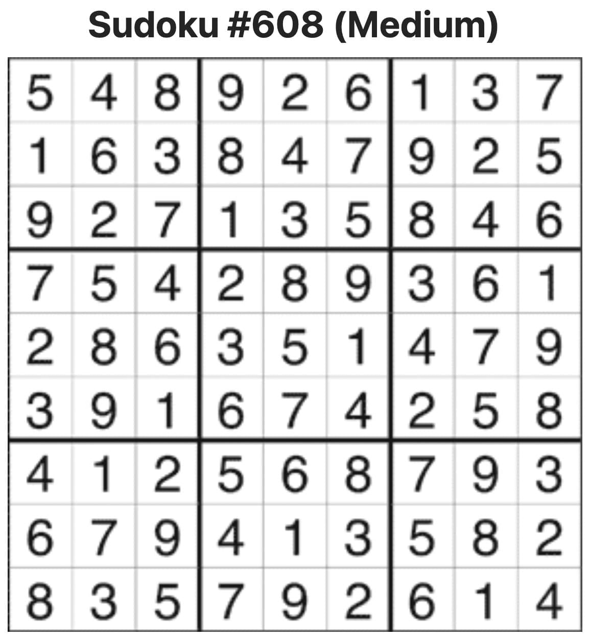 Sudoku Answers