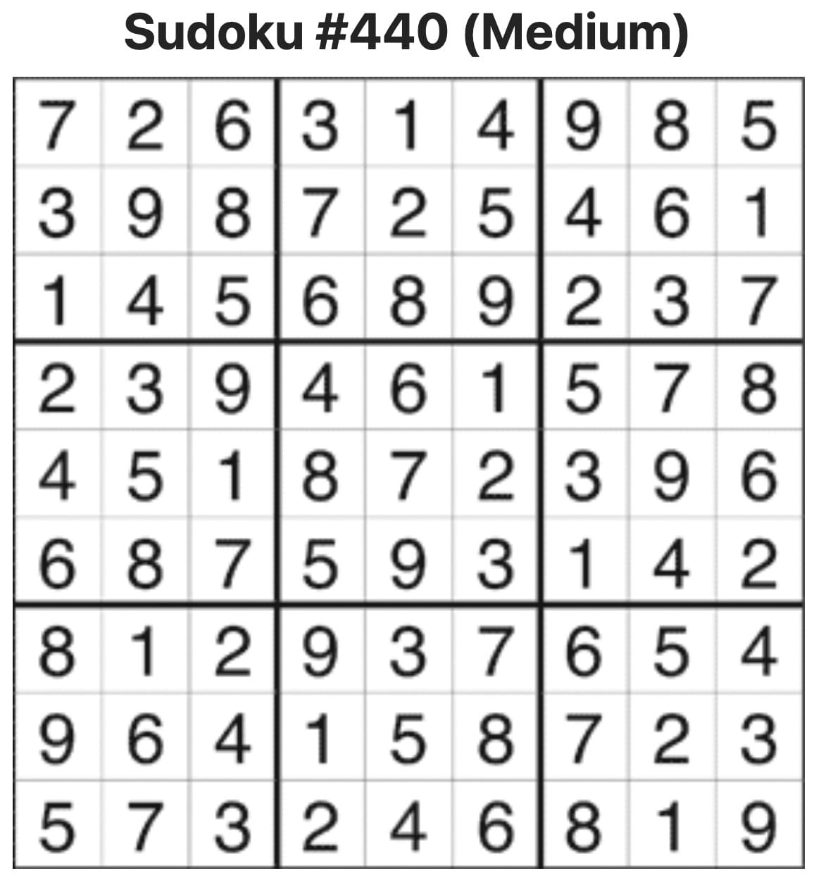 Sudoku Answers