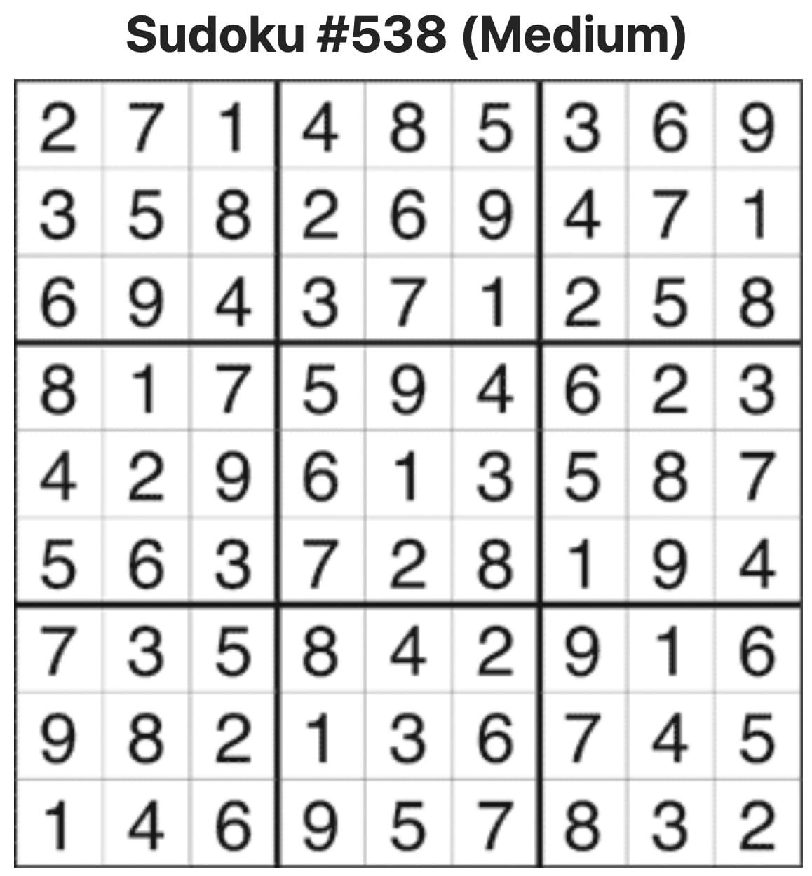 Sudoku Answers