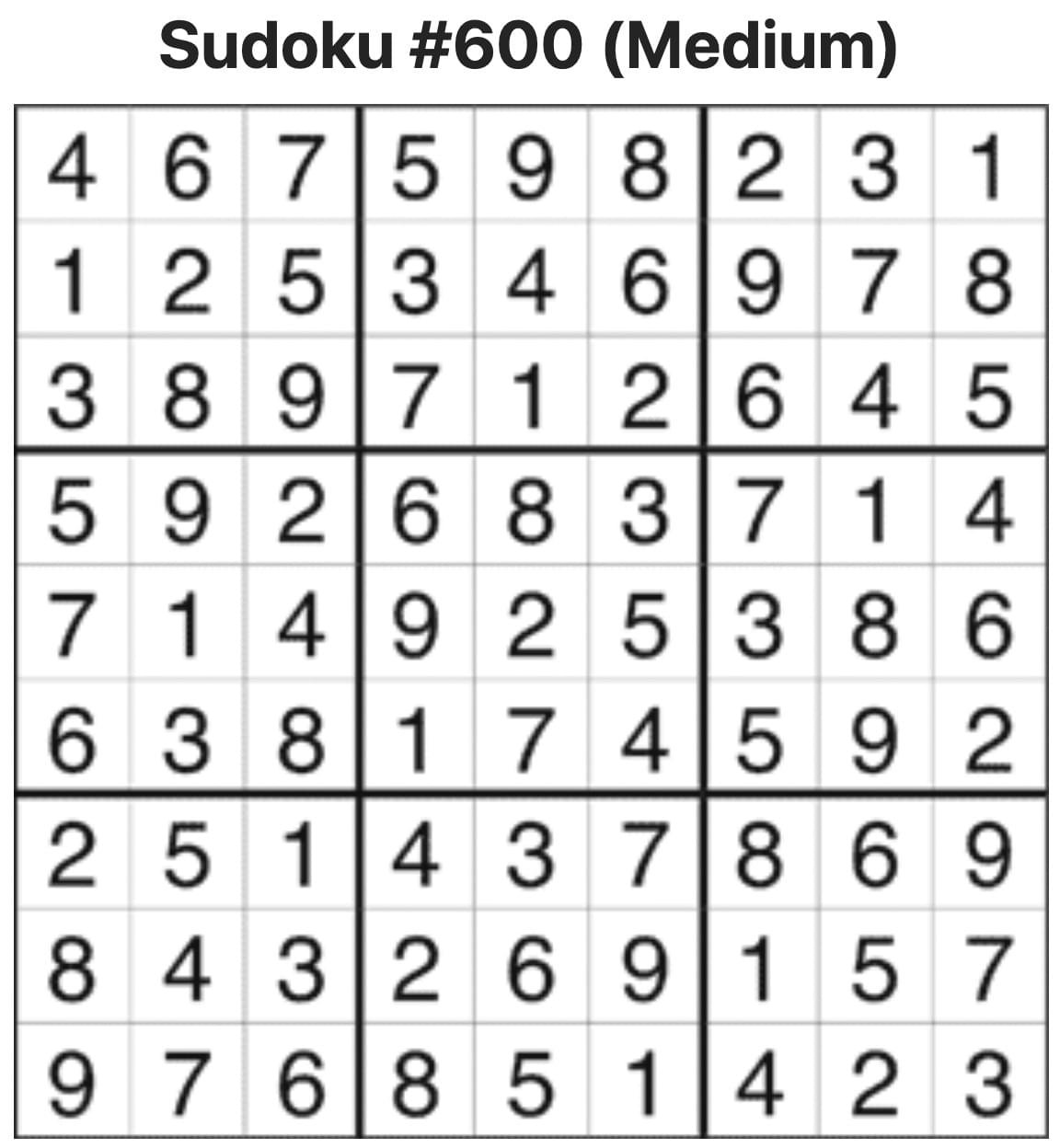 Sudoku Answers