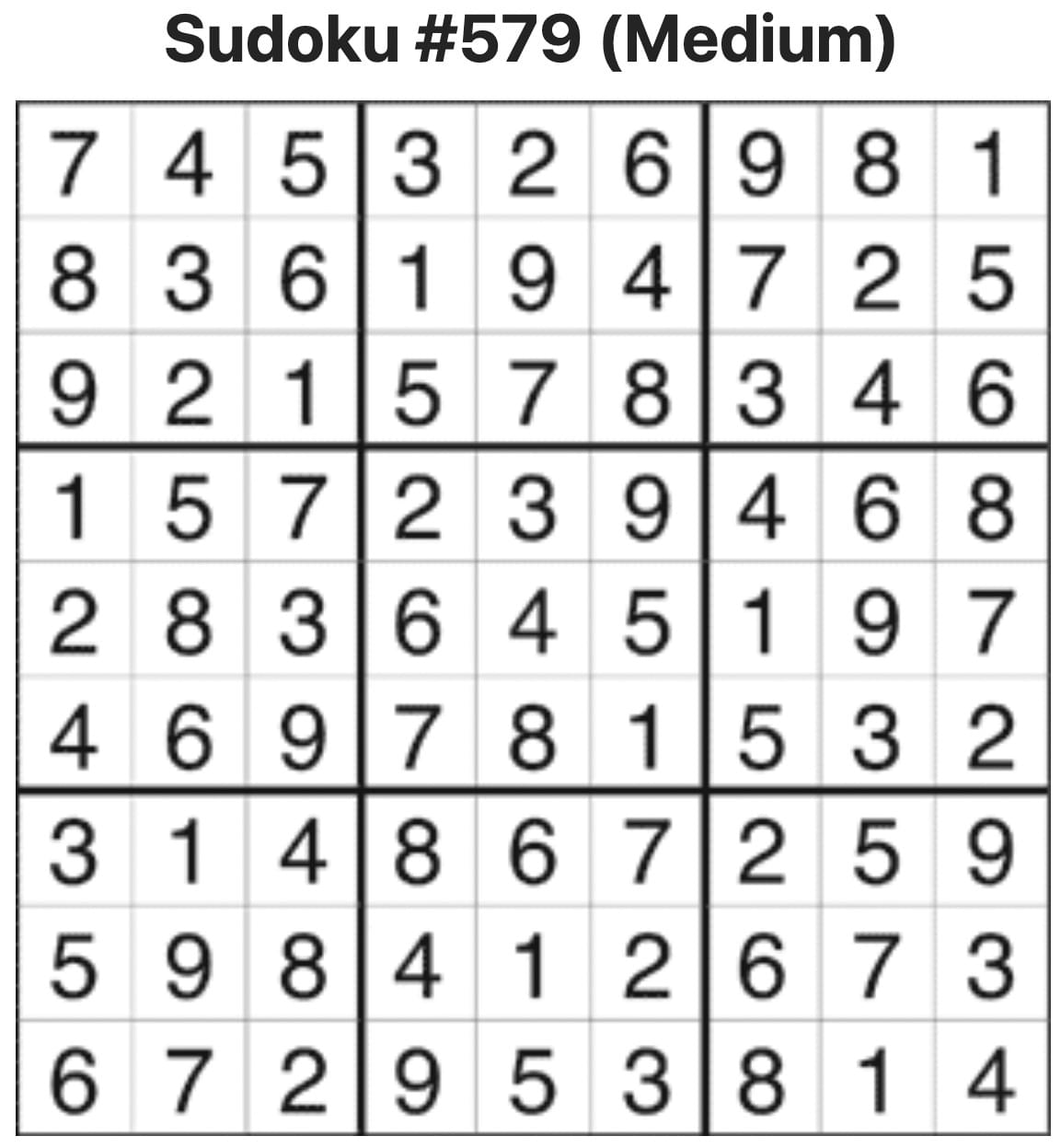 Sudoku Answers