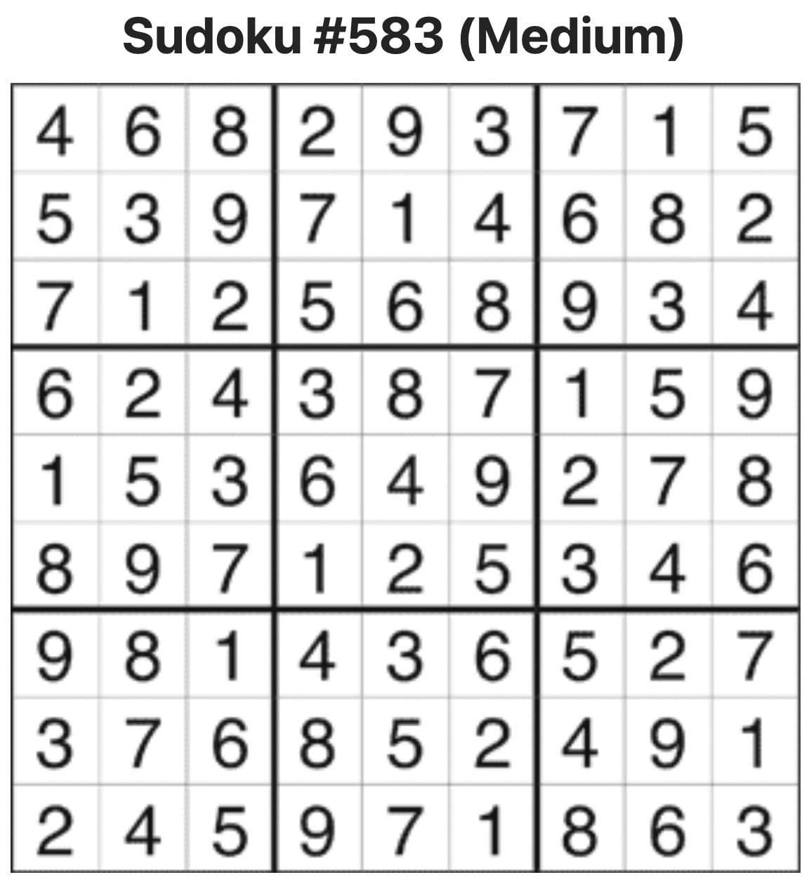 Sudoku Answers