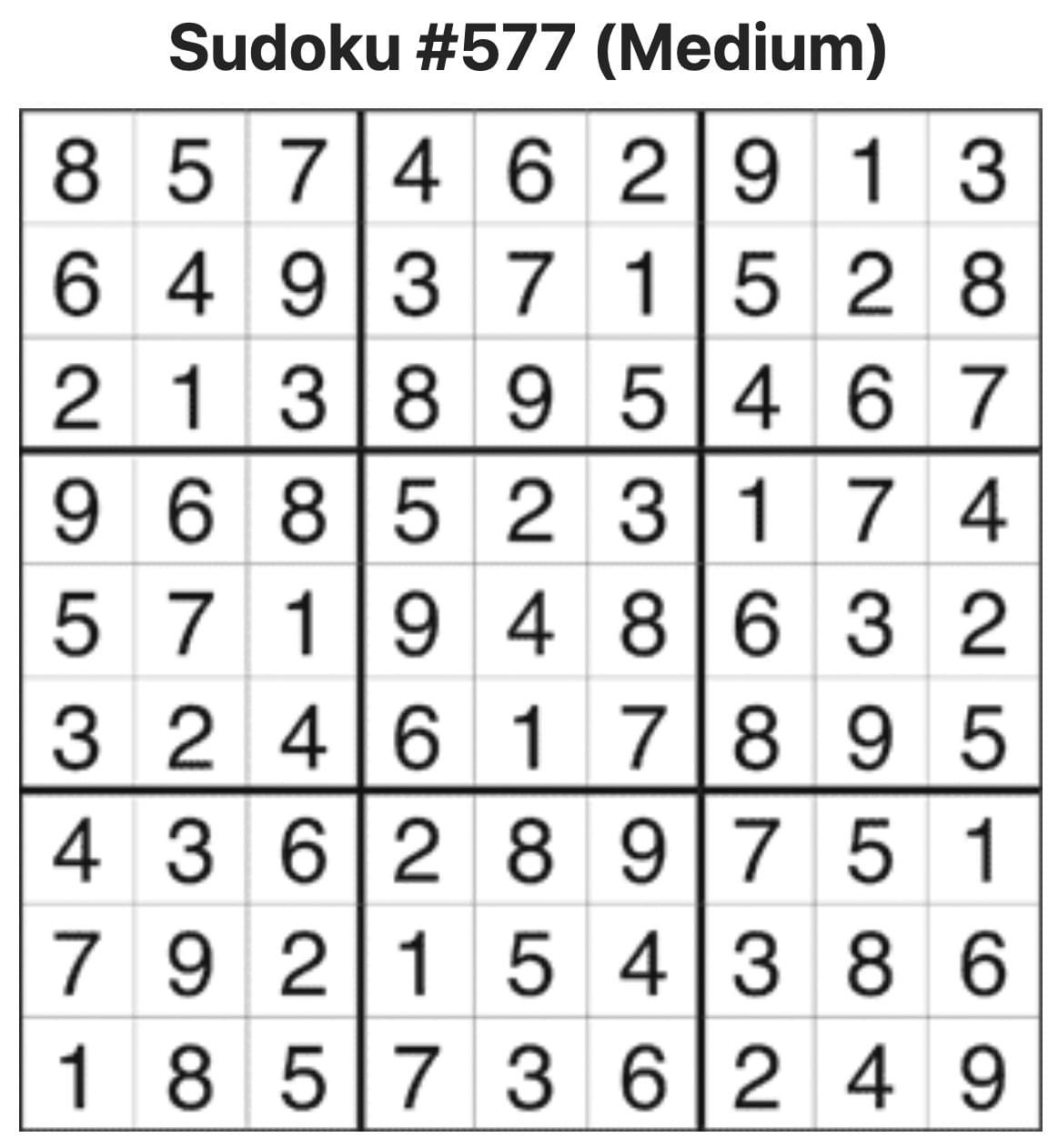Sudoku Answers