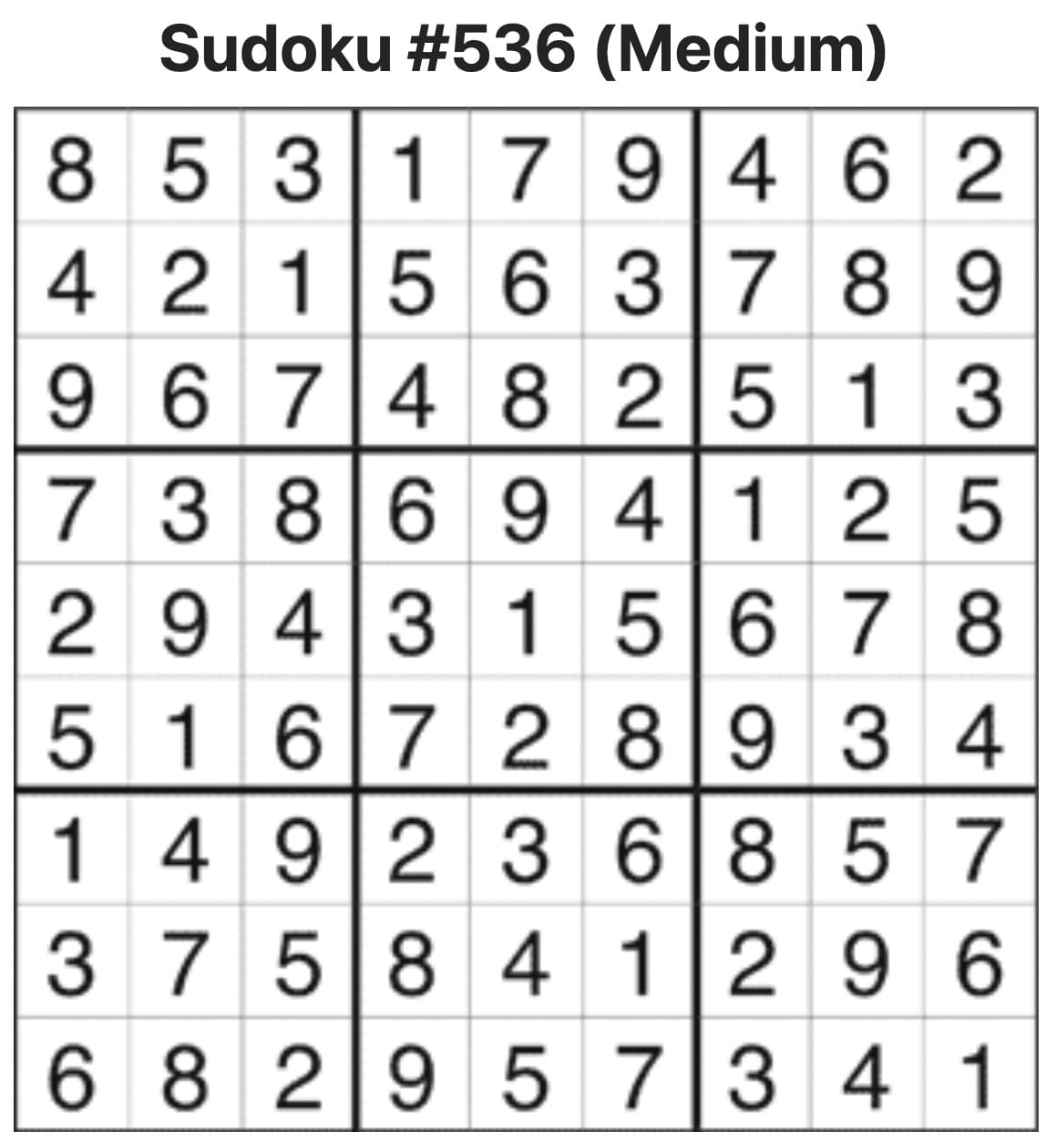 Sudoku Answers