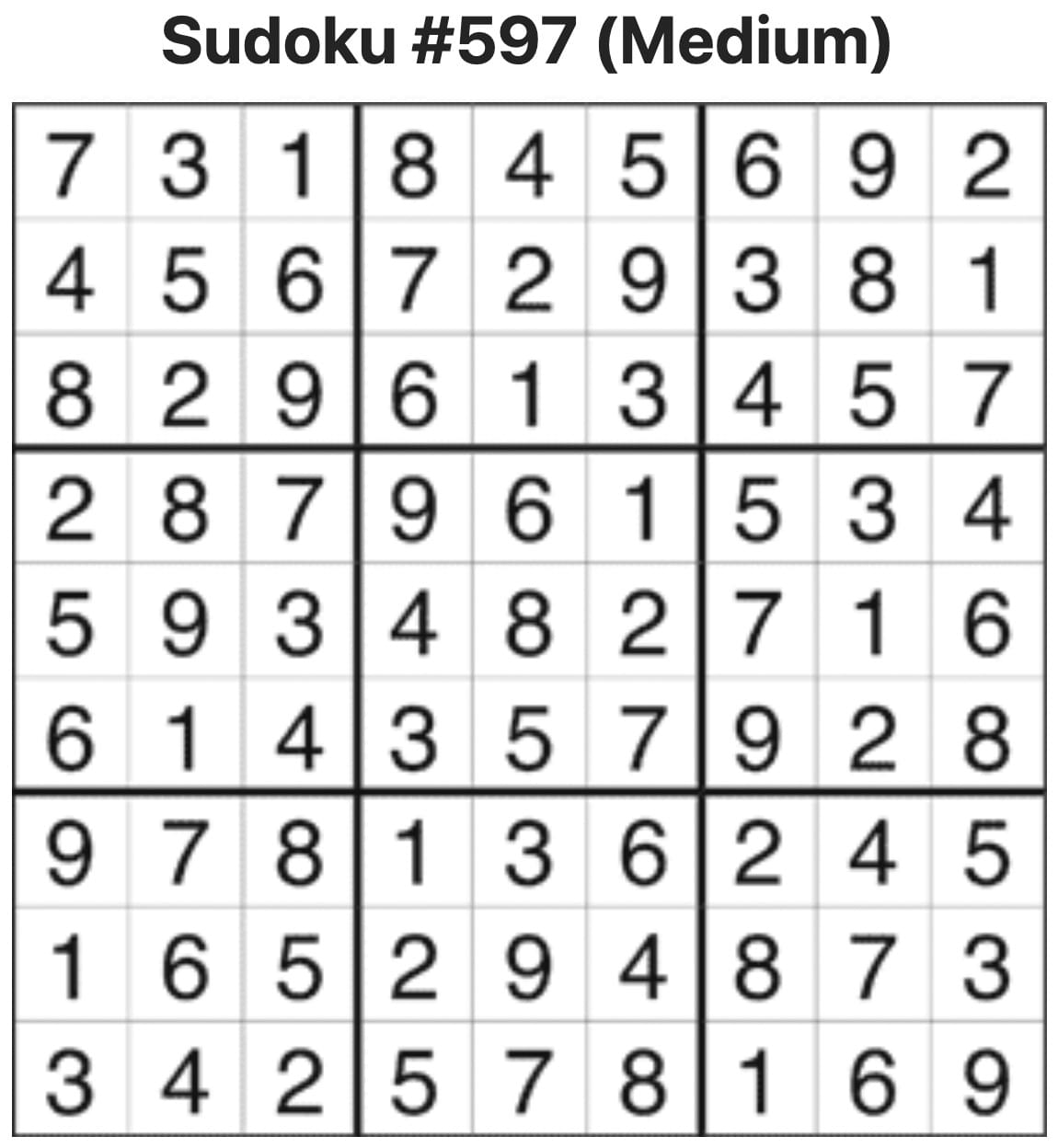Sudoku Answers