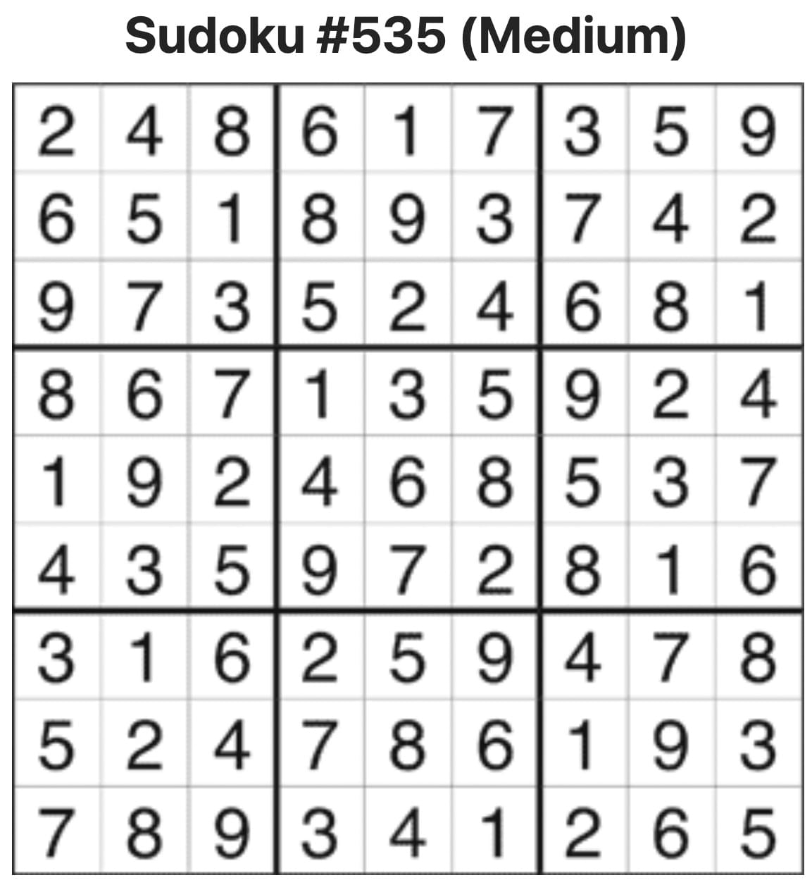 Sudoku Answers