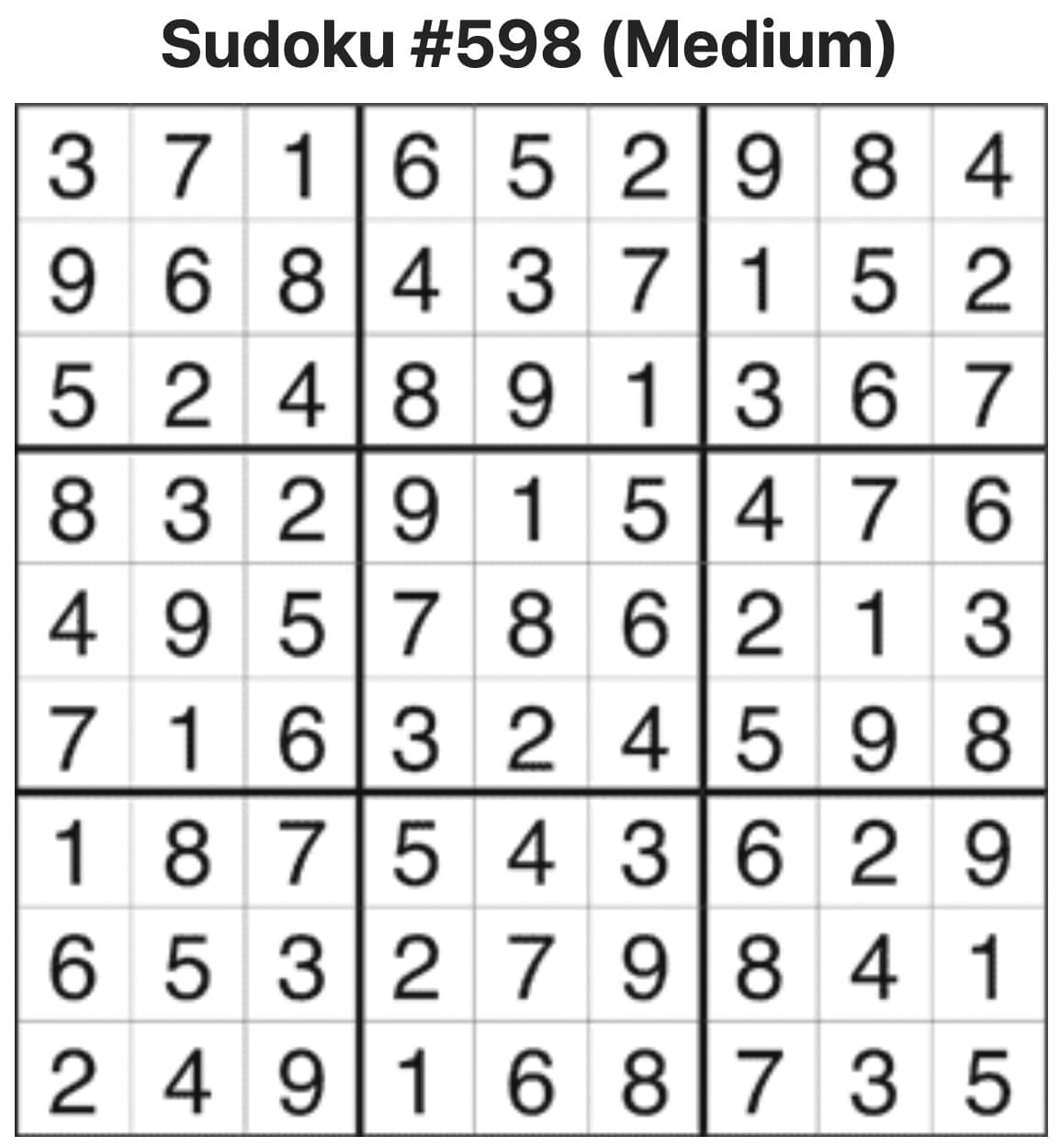 Sudoku Answers
