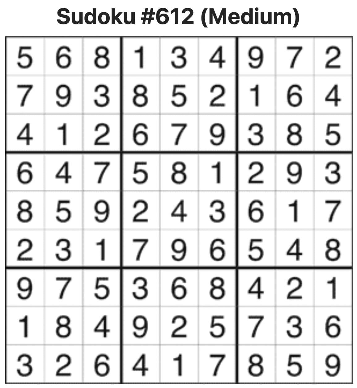 Sudoku Answers