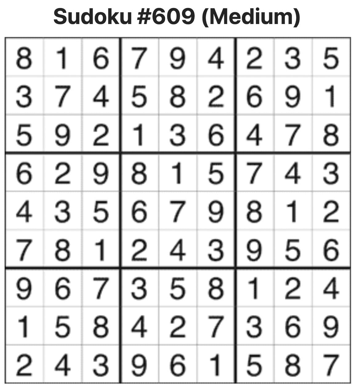 Sudoku Answers