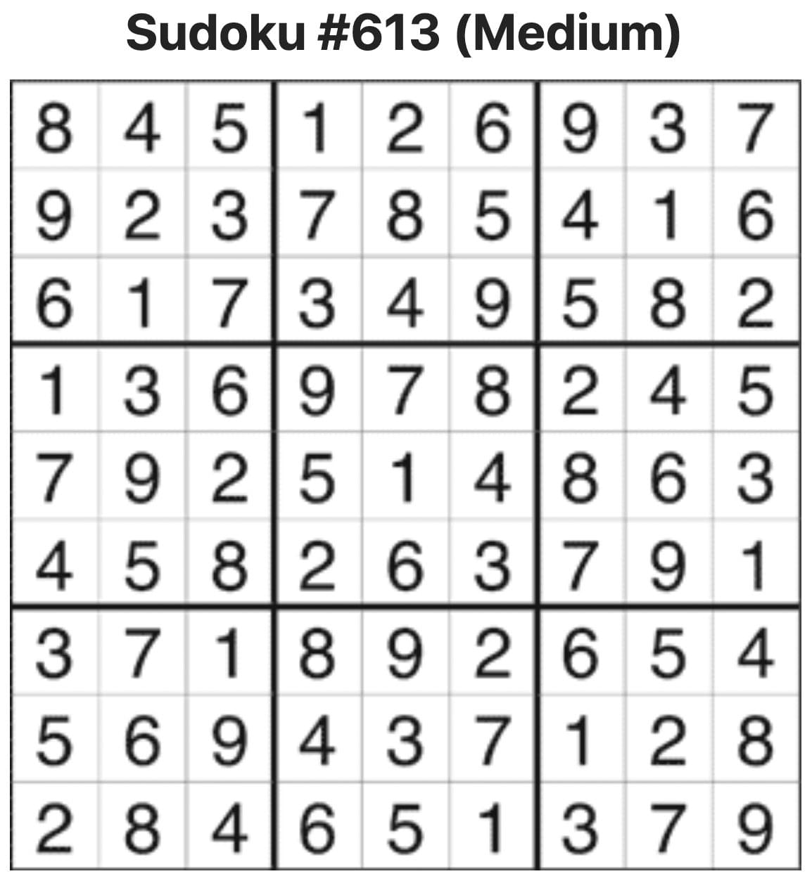 Sudoku Answers