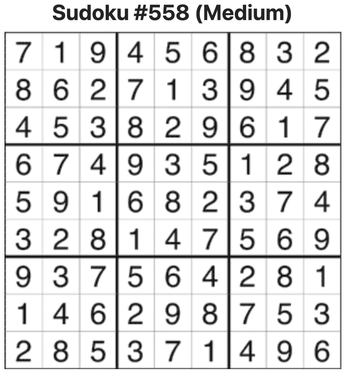 Sudoku Answers