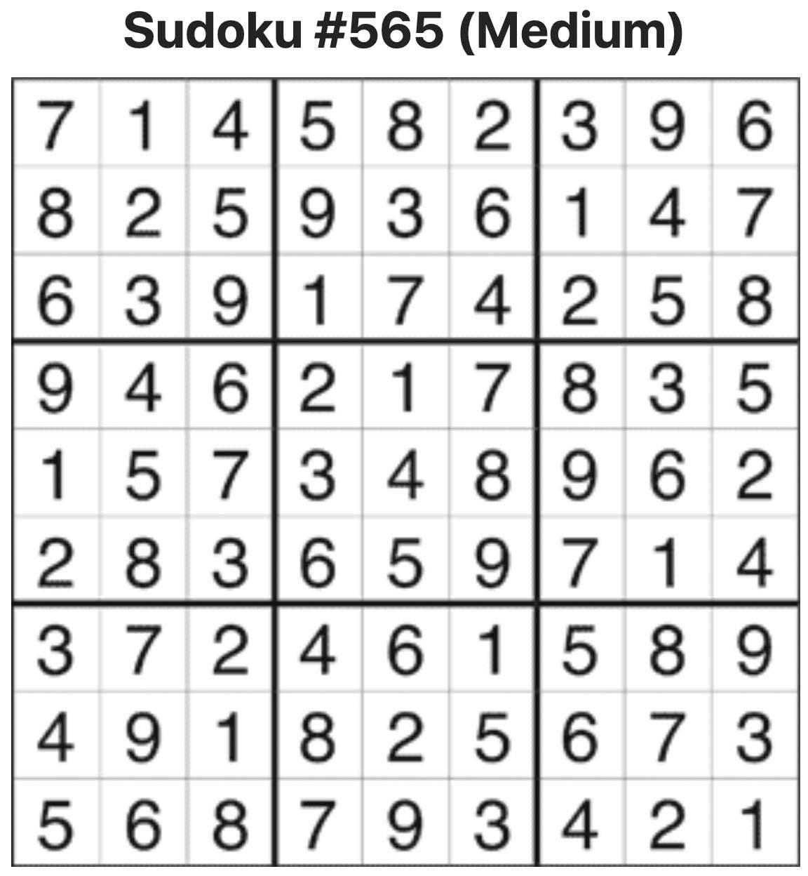 Sudoku Answers