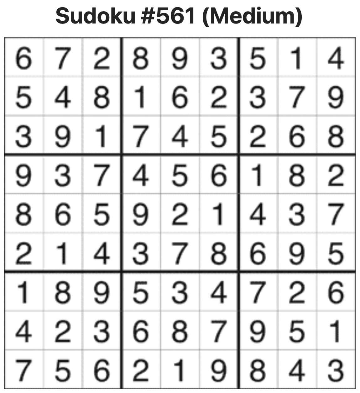Sudoku Answers