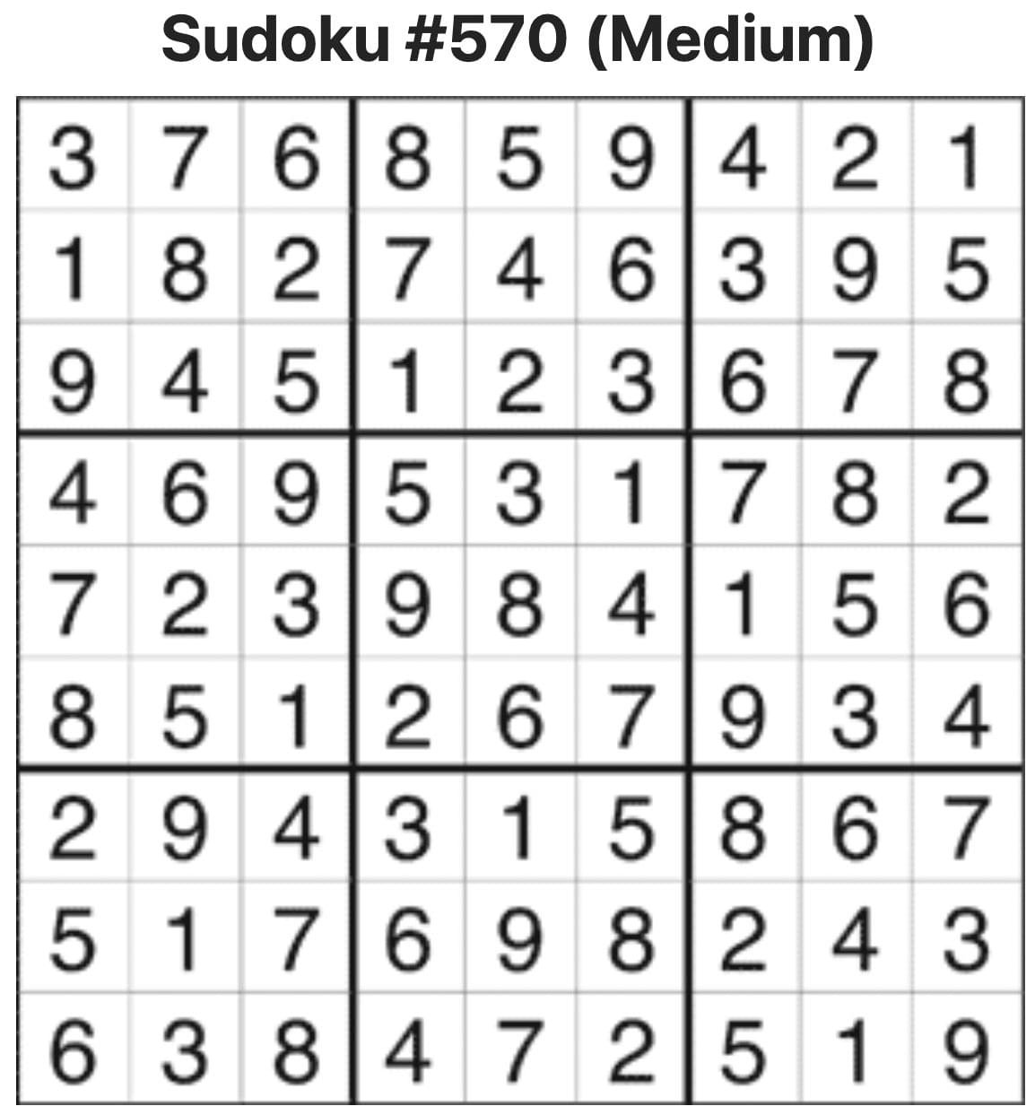 Sudoku Answers