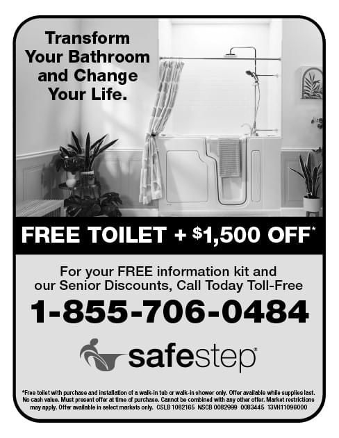 Safe Step Walk-in Tub ad in Coffee News
