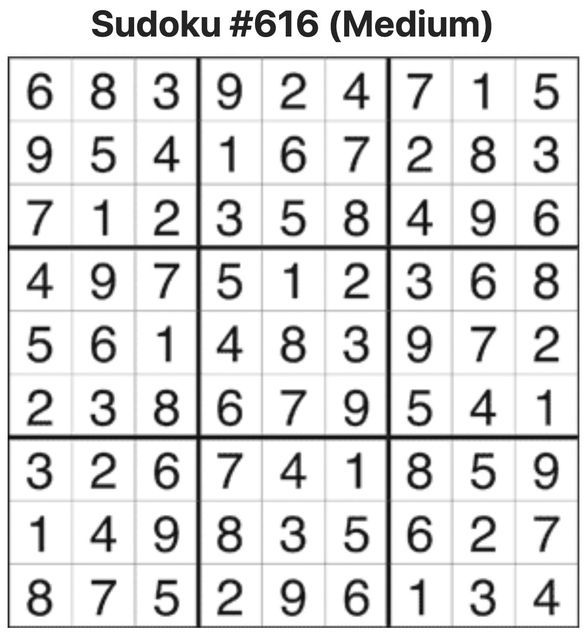 Sudoku Answers