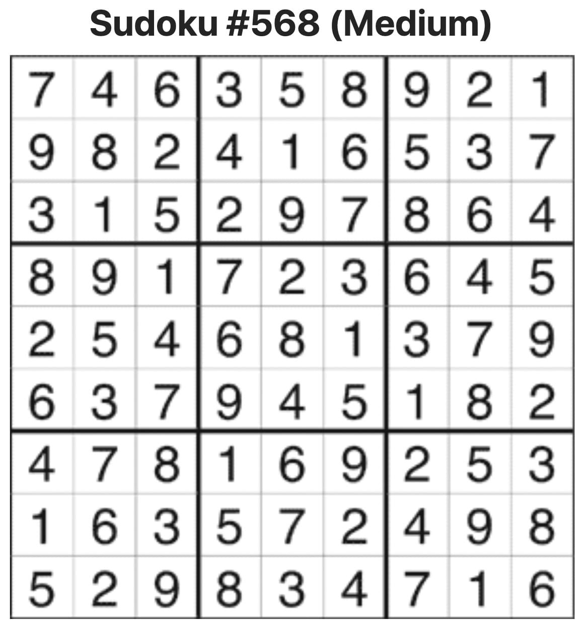 Sudoku Answers