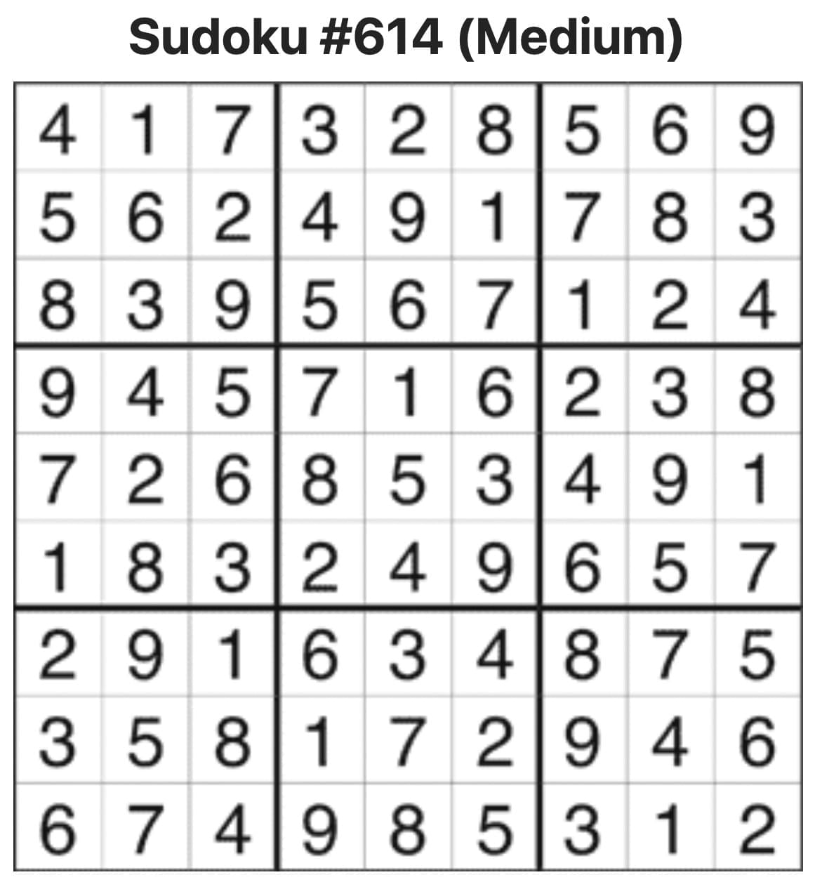 Sudoku Answers