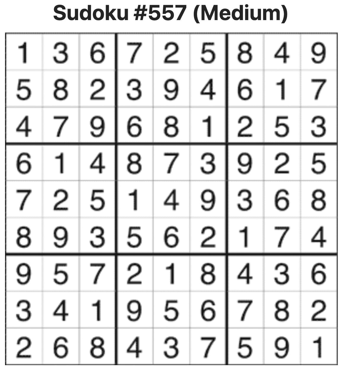Sudoku Answers