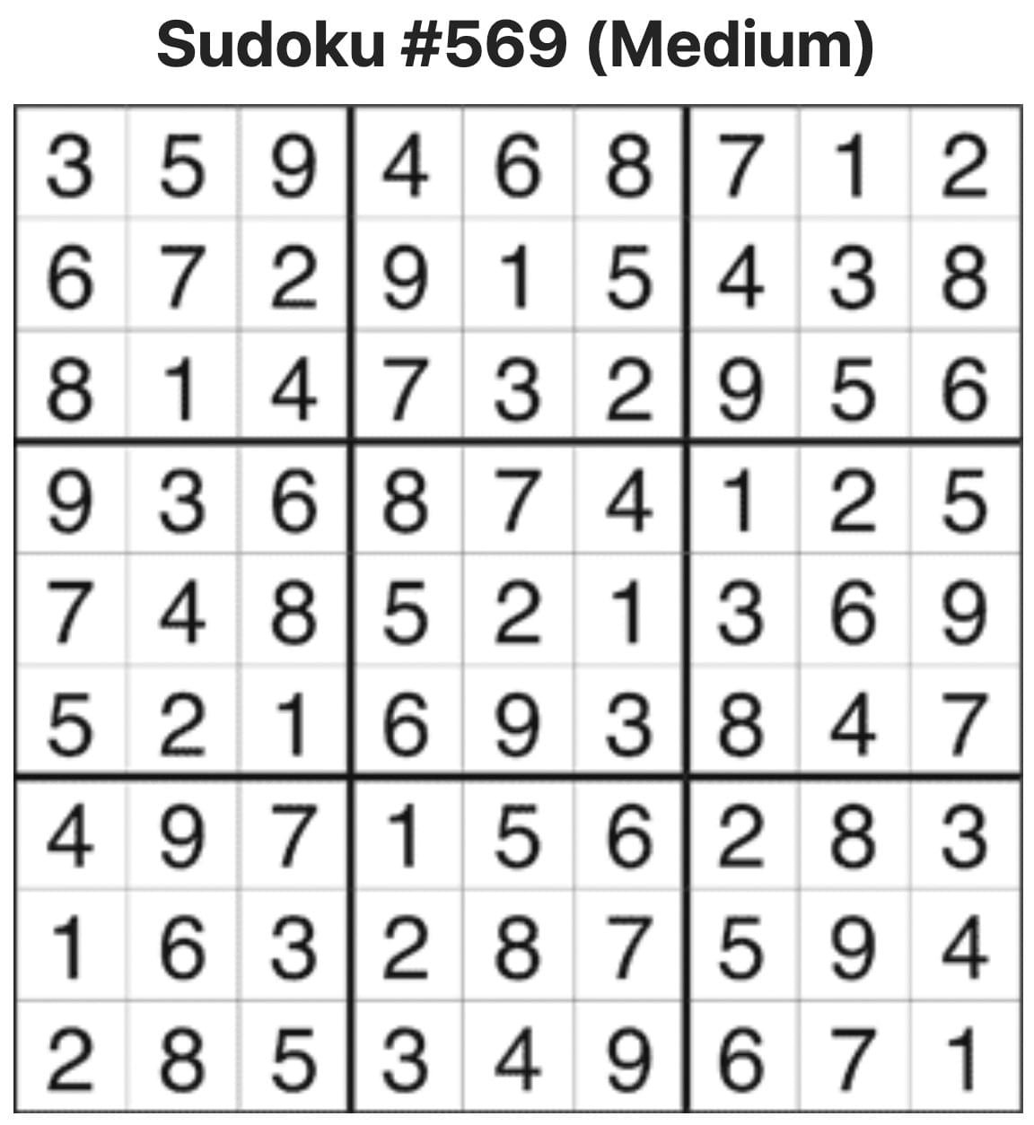 Sudoku Answers