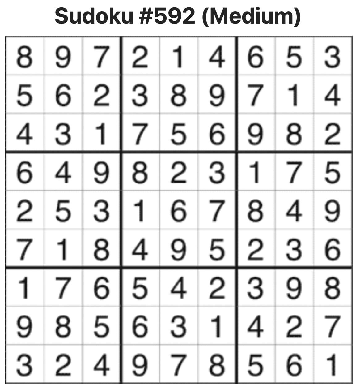 Sudoku Answers