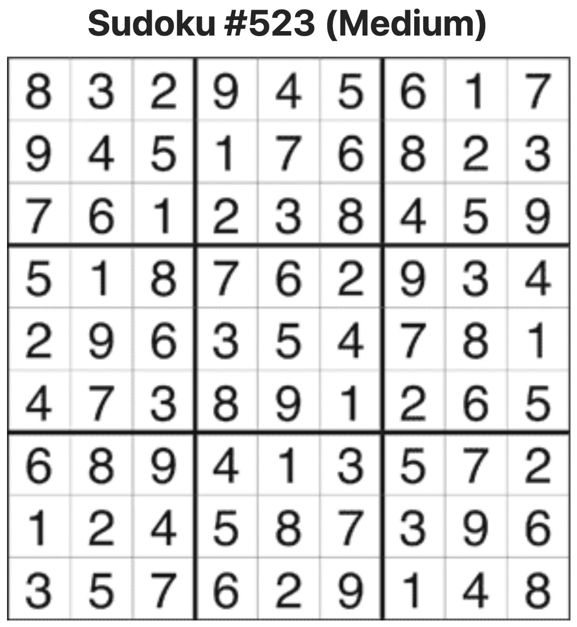 Sudoku Answers