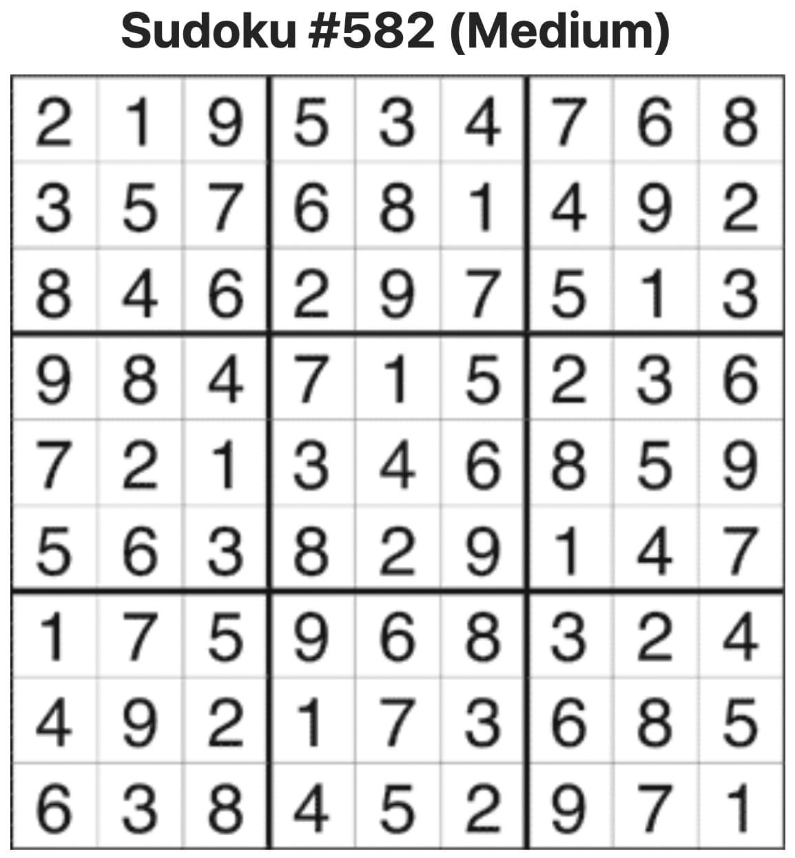 Sudoku Answers