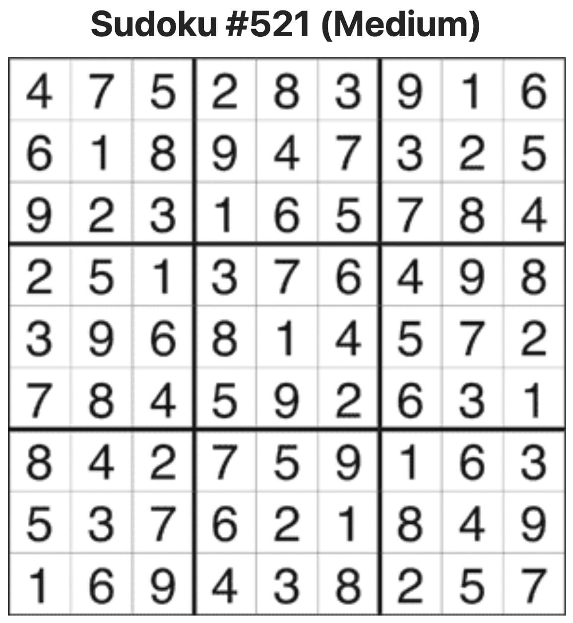 Sudoku Answers