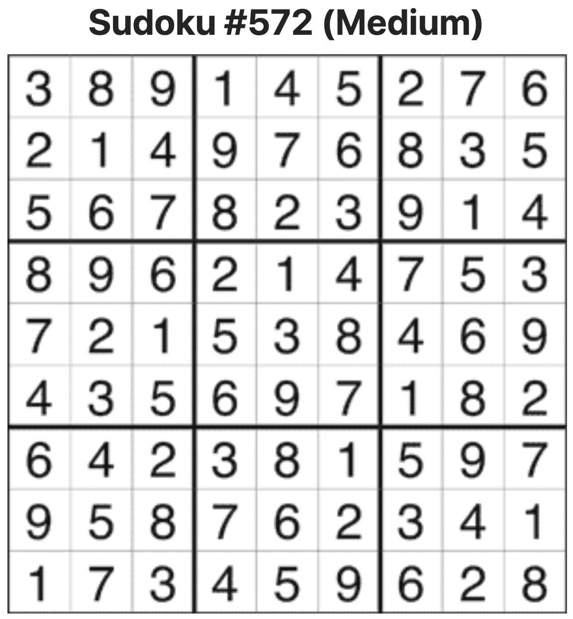Sudoku Answers