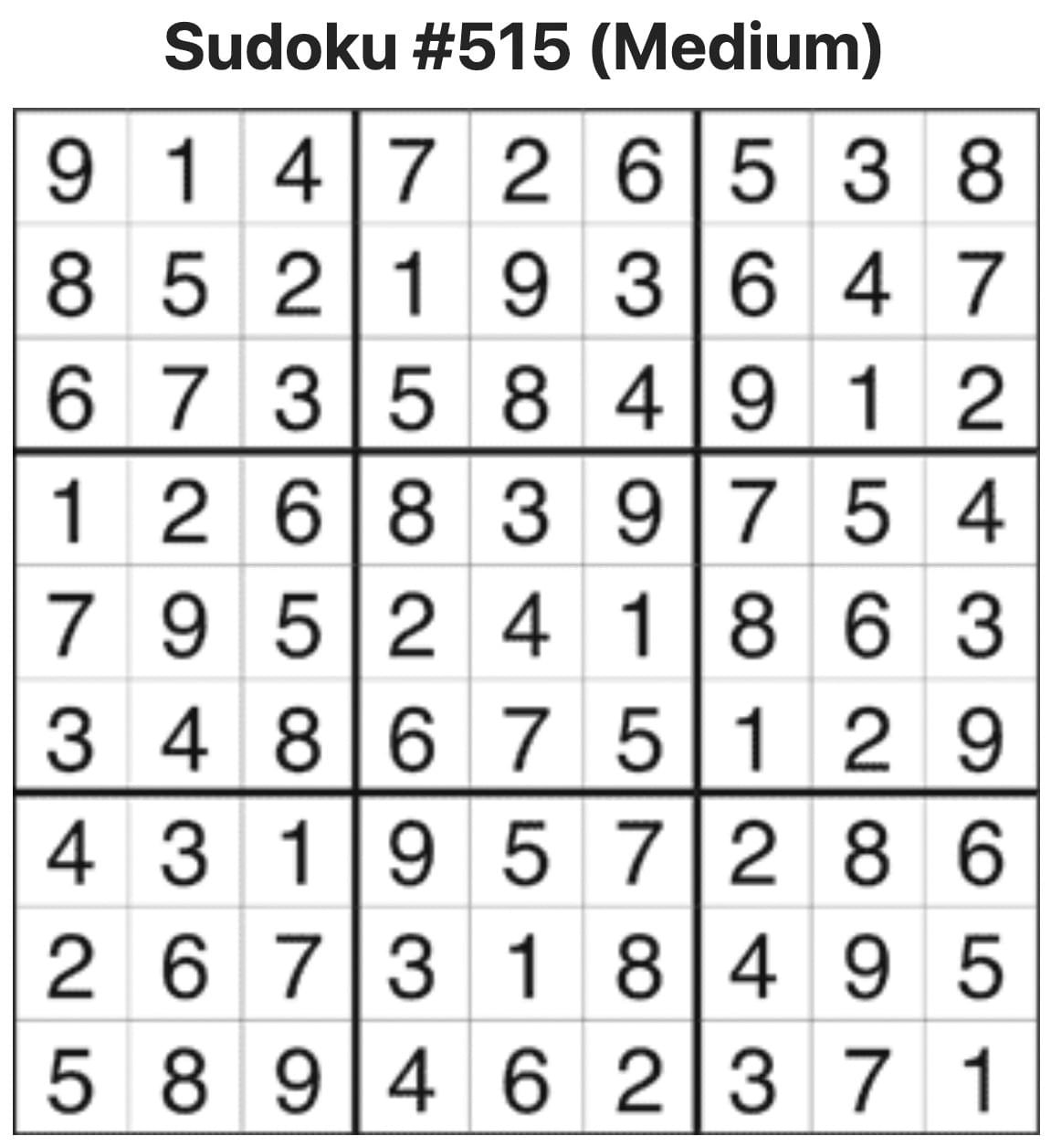 Sudoku Answers