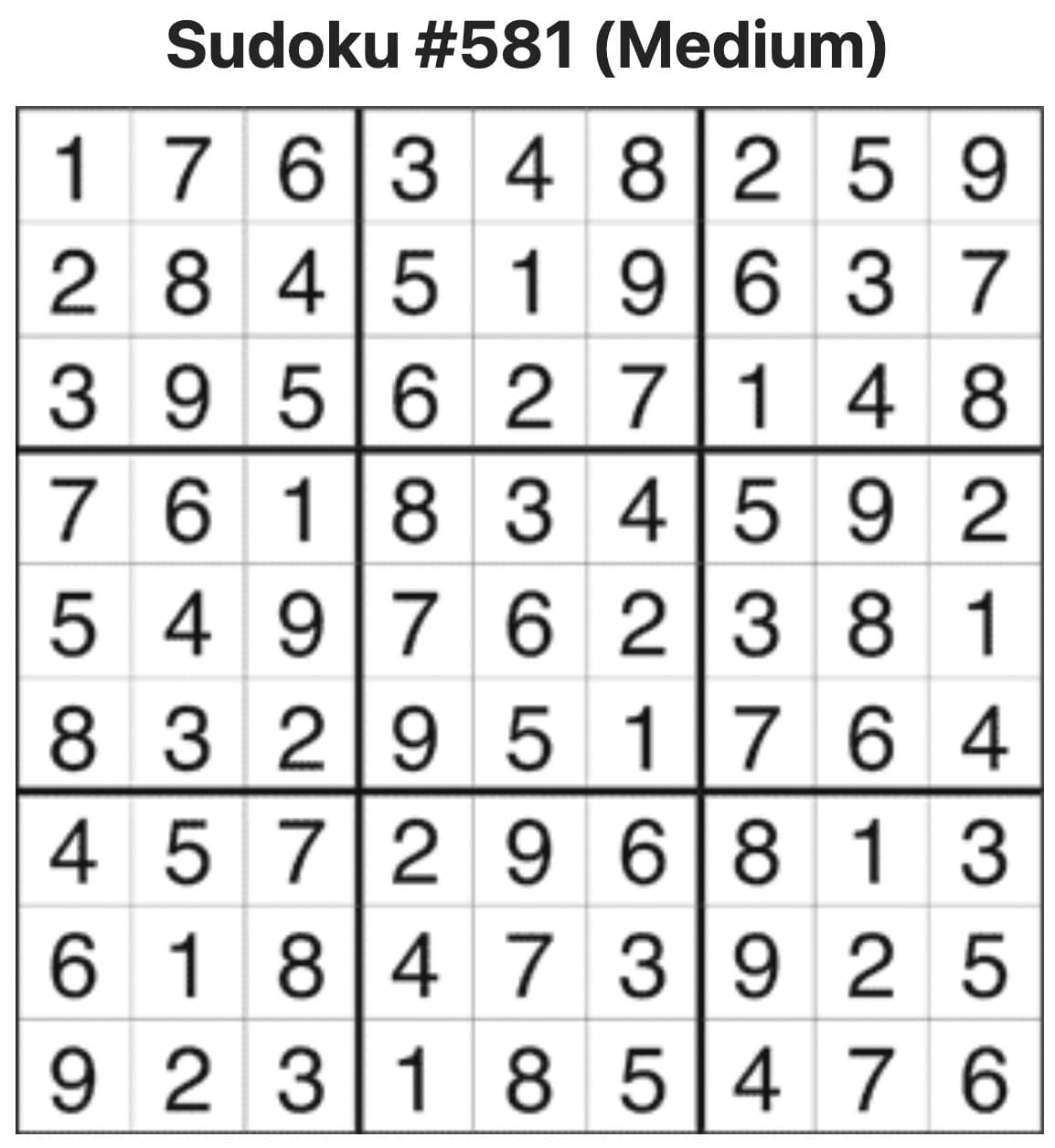 Sudoku Answers