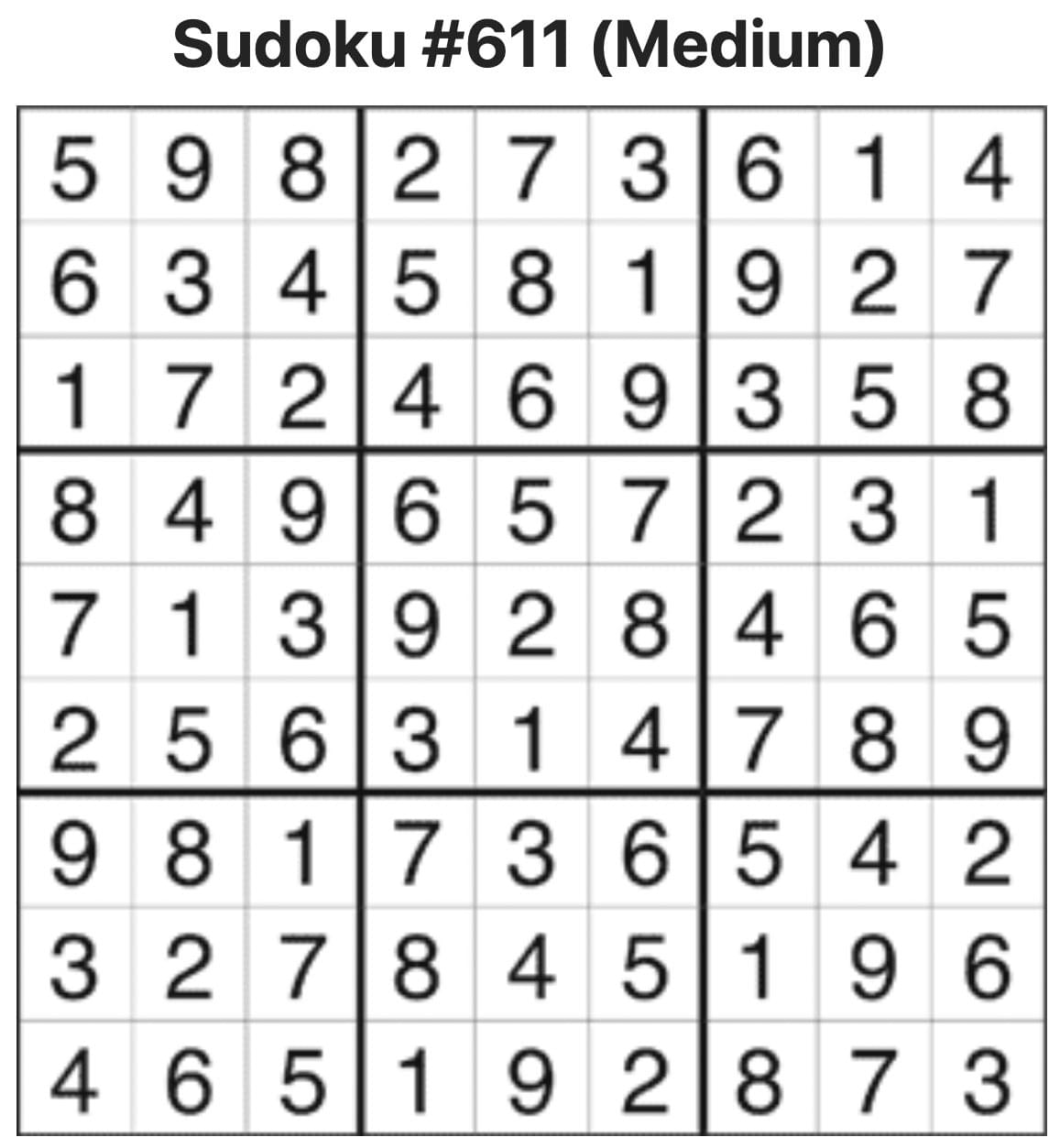 Sudoku Answers