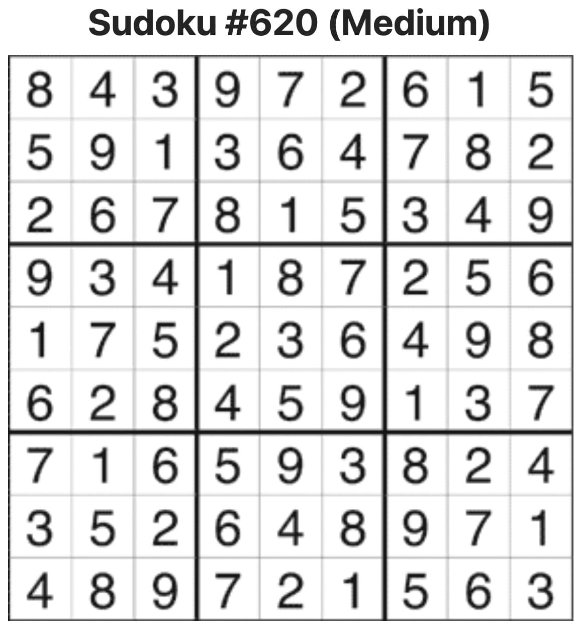Sudoku Answers