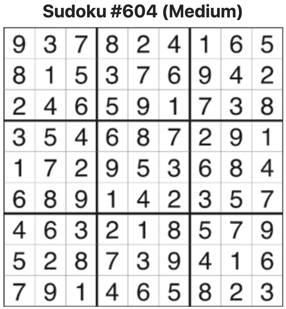 Sudoku Answers