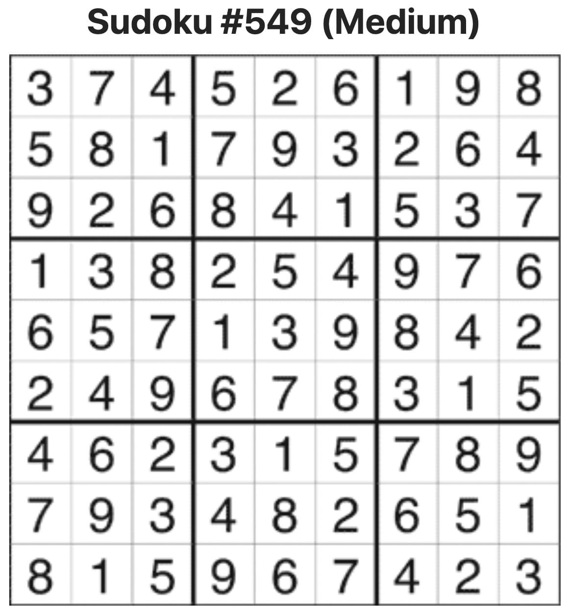 Sudoku Answers