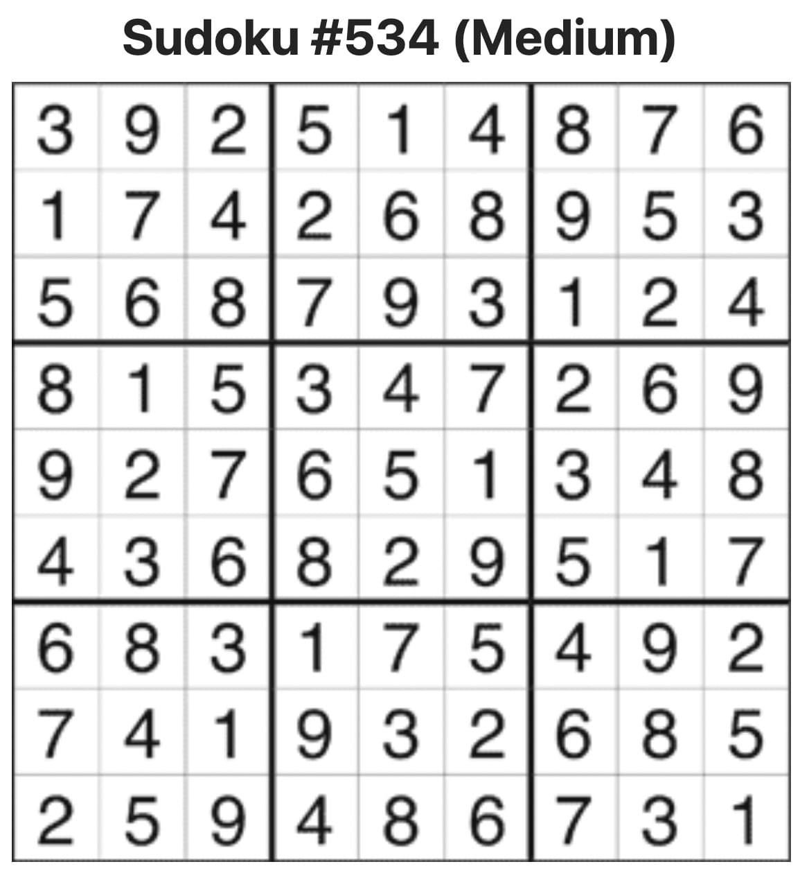 Sudoku Answers