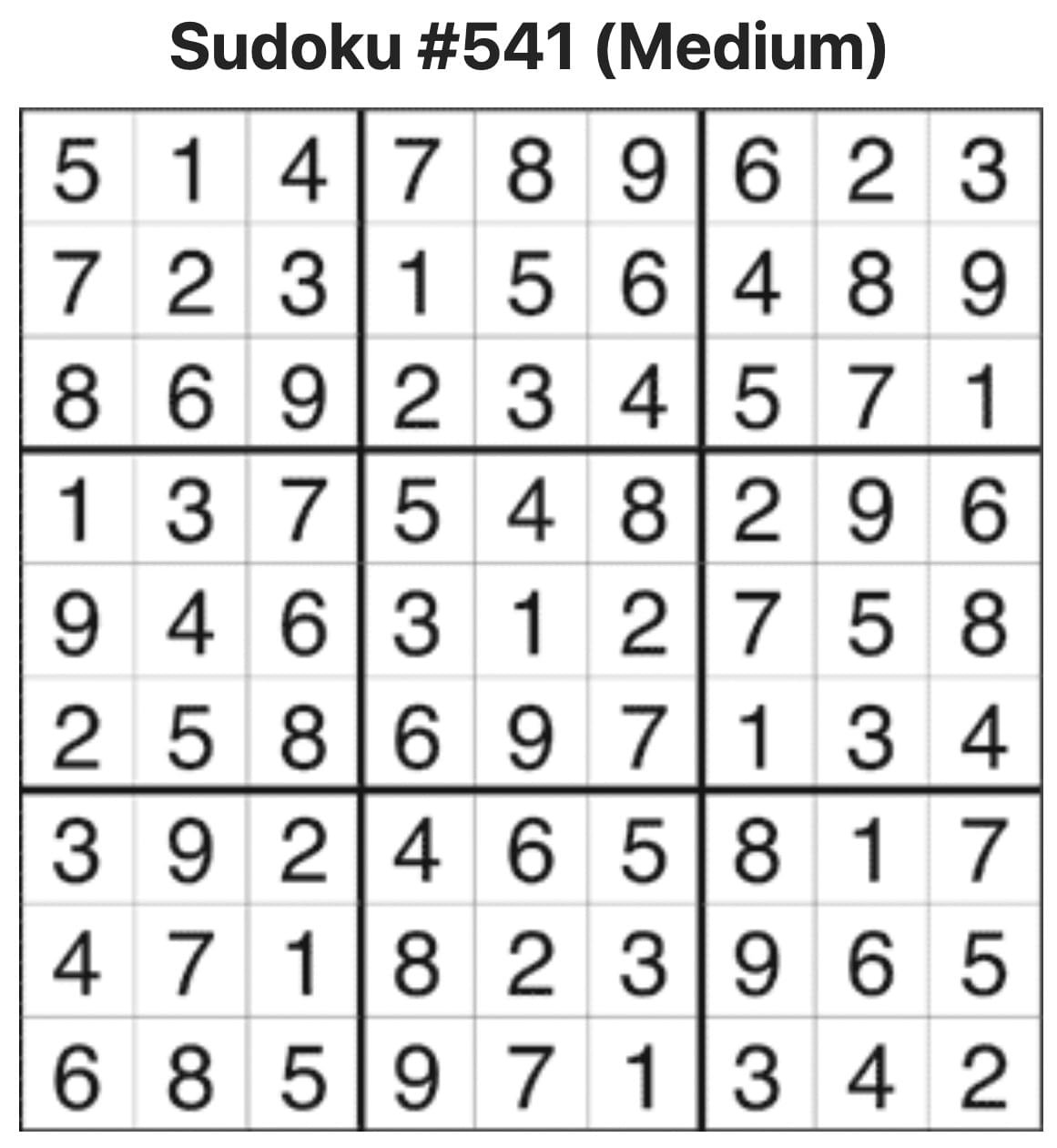 Sudoku Answers