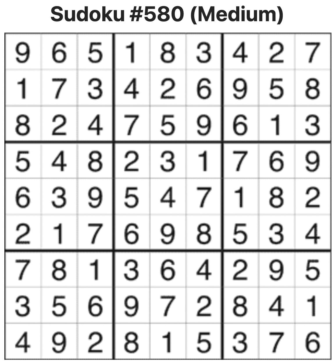 Sudoku Answers