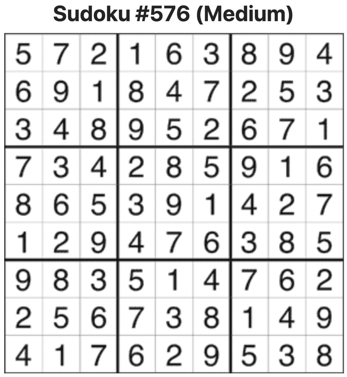Sudoku Answers