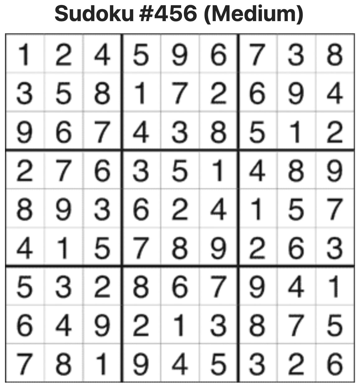 Sudoku Answers
