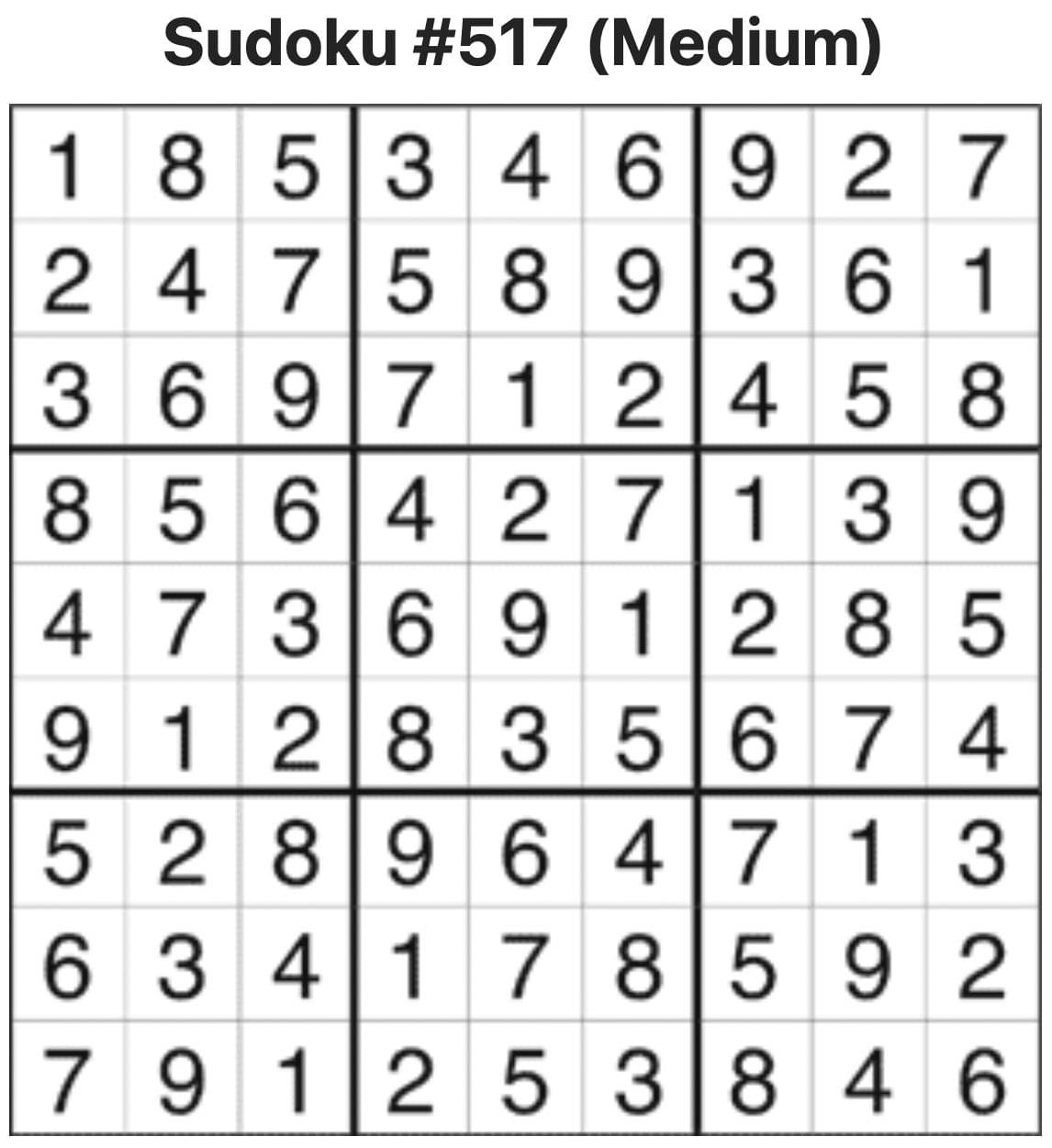 Sudoku Answers