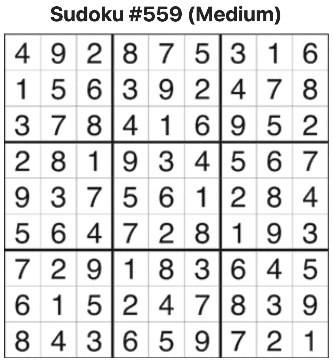 Sudoku Answers